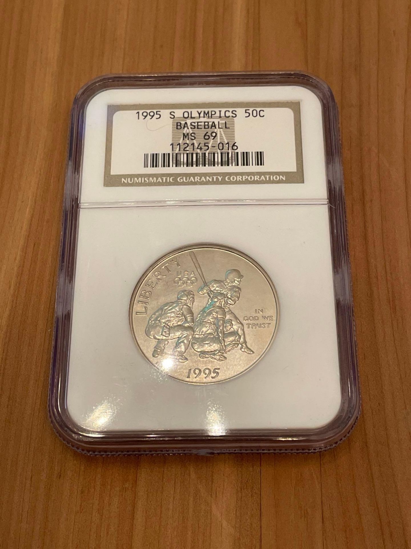 1995 s Olympic Silver 50C Baseball MS69