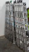 approximately 10 Louisville 16 ft aluminum ladders