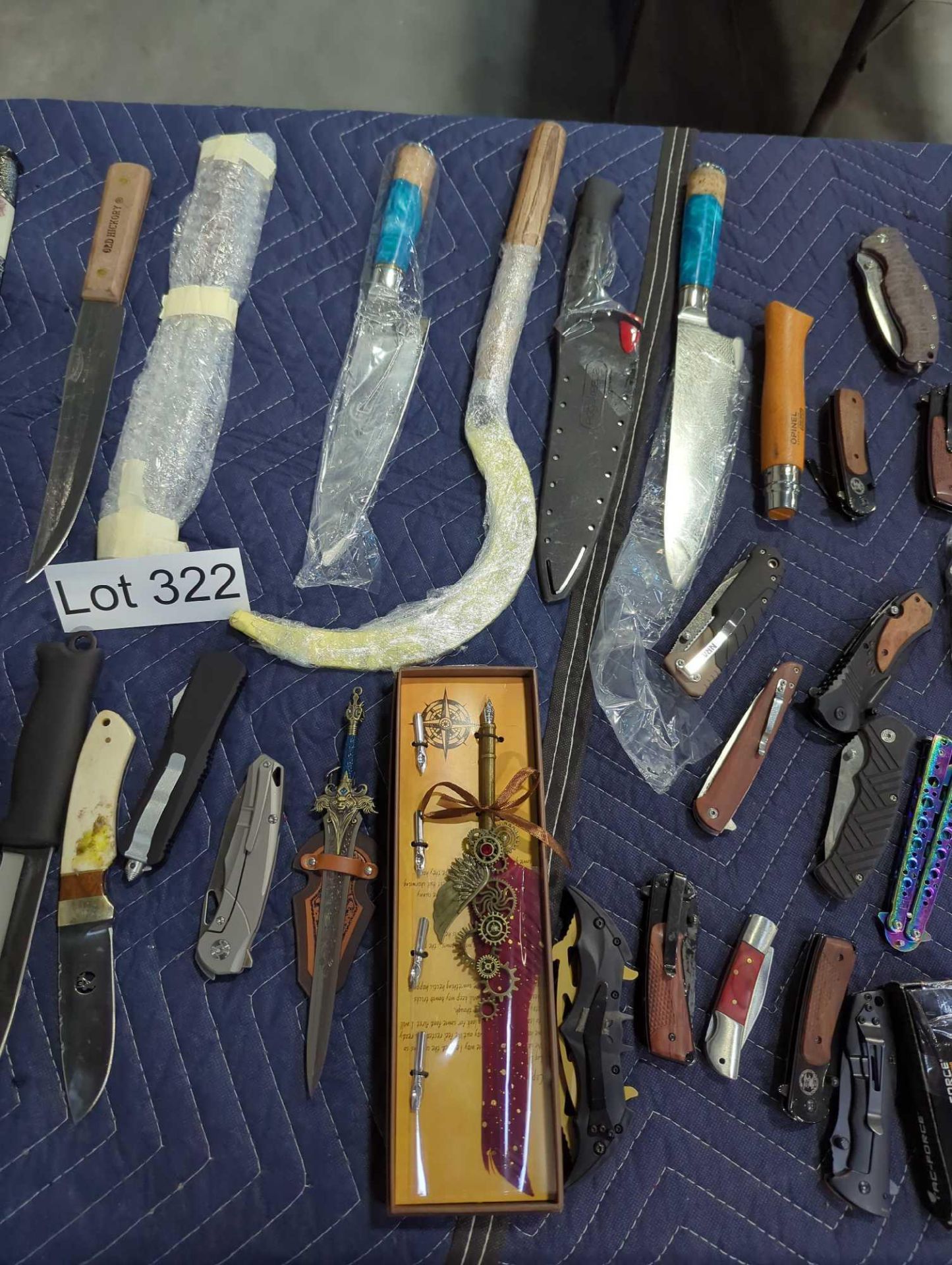 tabletop of knives daggers, sickles and more - Image 4 of 7