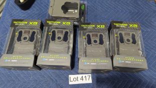 4 Tactacam Reveal Cellular Trail Cameras XB, with single mount box