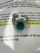 Emerald & Diamond Ring 3.70ct Emerald, .61 ctw Diamonds