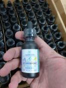 large pallet of broad spectrum CBD and essential oil drops. multiple sets and CBD fizz tablets. rasp