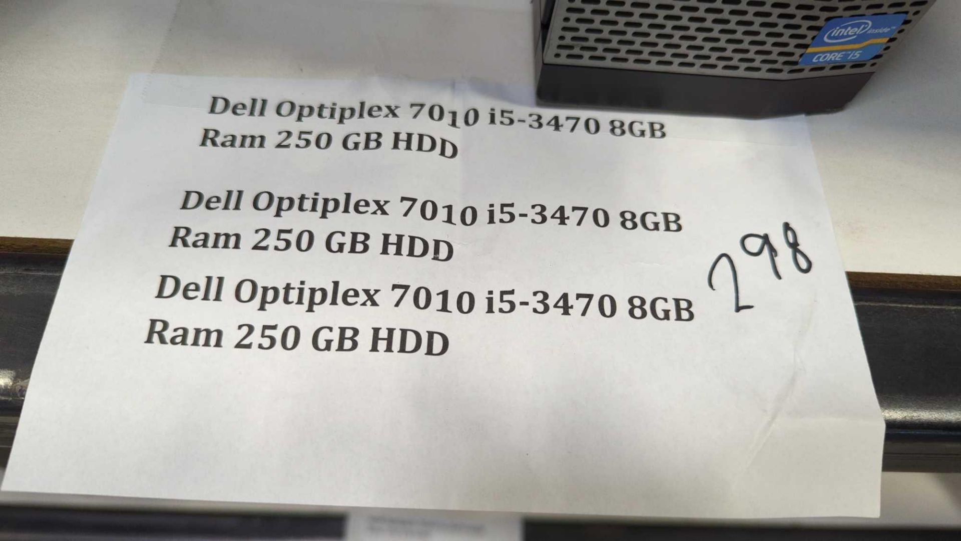 Rolling Rack: Dell Optiplex 710 i5-3470 8GB Ram 250 GB HDD - Image 2 of 12