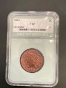 1845 Braided Hair Liberty Head Large Cent