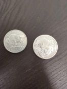 2 Silver Buffalo Coins