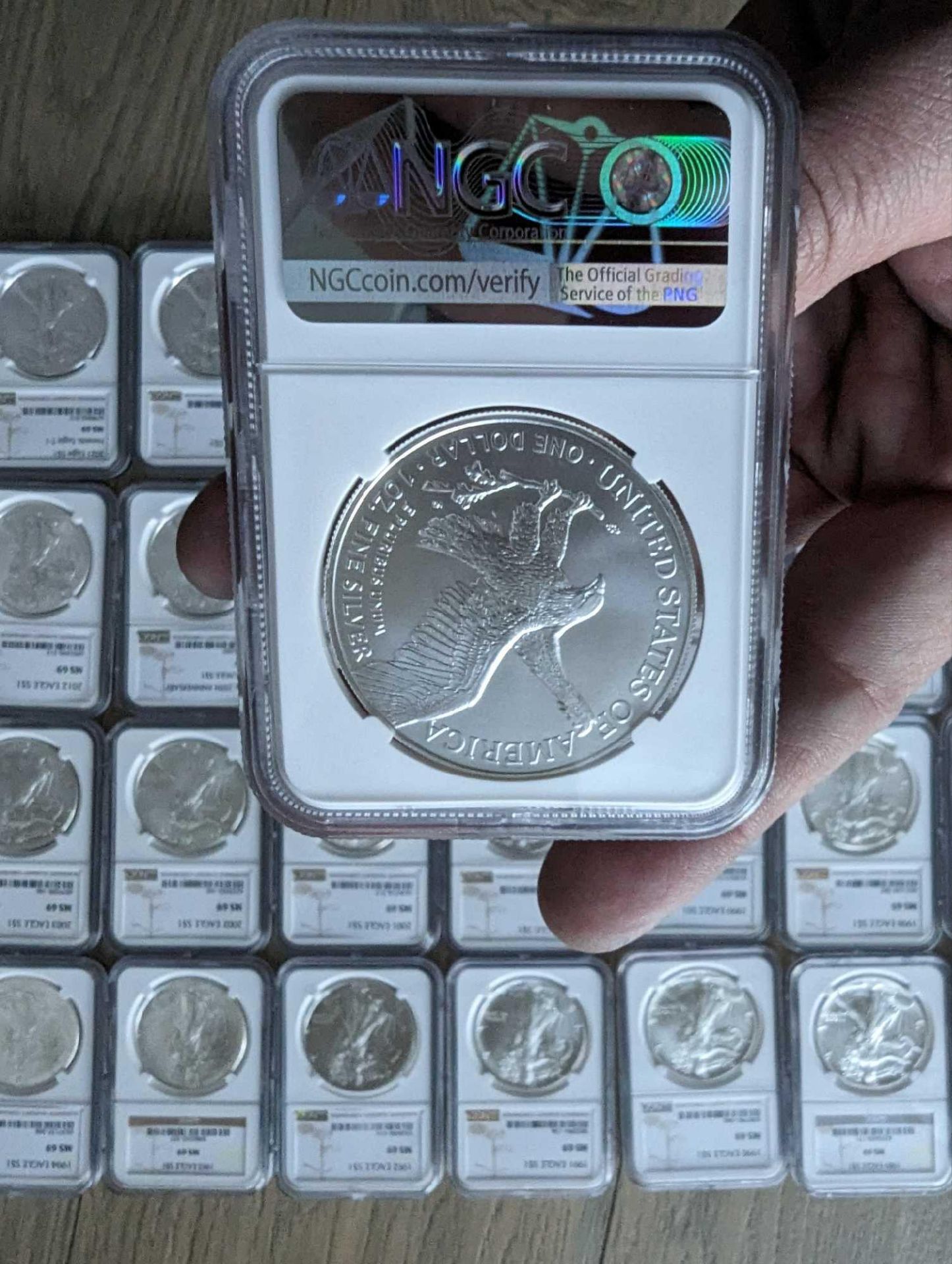 1986 to 2022. complete silver eagle PCGS set in boxes (37 eagles in sequential order) - Image 13 of 22