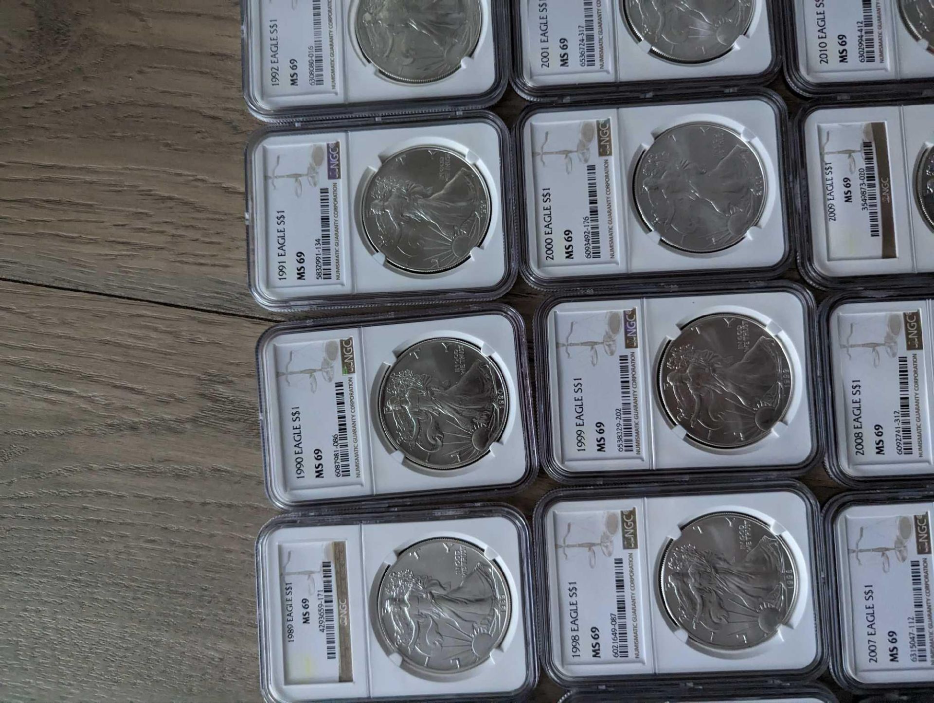 1986 to 2022. complete silver eagle PCGS set in boxes (37 eagles in sequential order) - Image 20 of 22