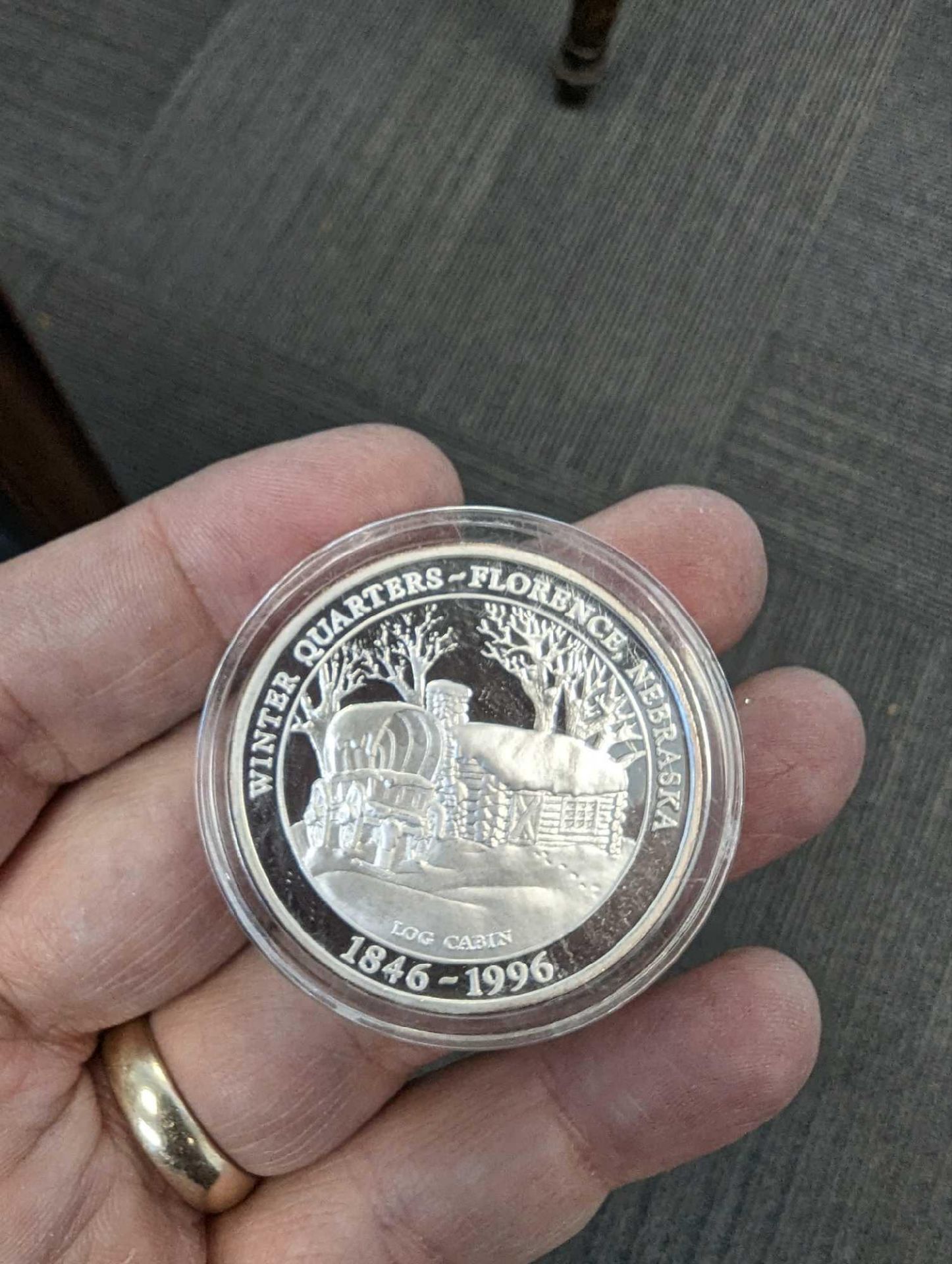 Joseph Smith Martyred and winter quarters Silver Coin - Image 2 of 5