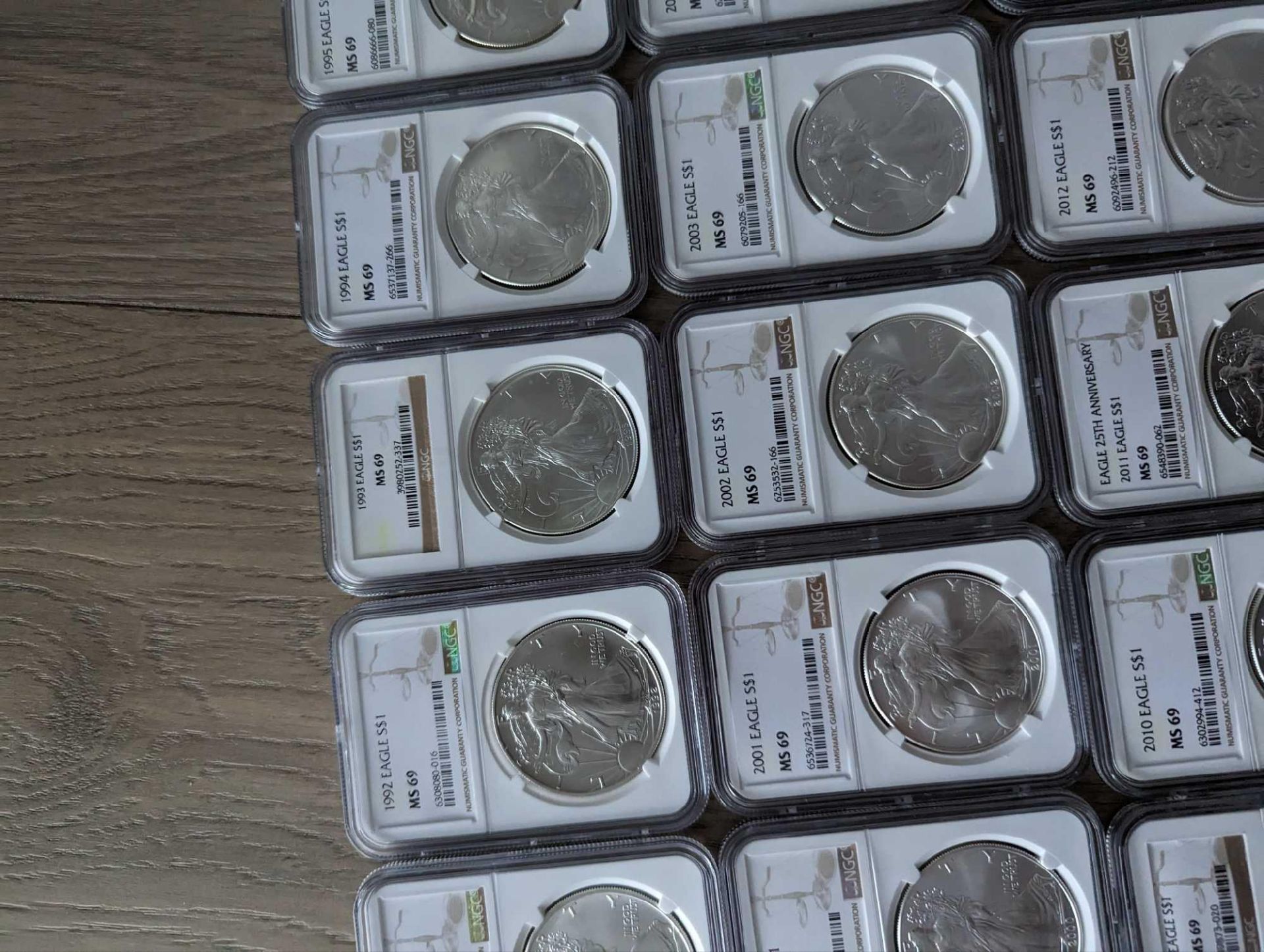 1986 to 2022. complete silver eagle PCGS set in boxes (37 eagles in sequential order) - Image 5 of 22