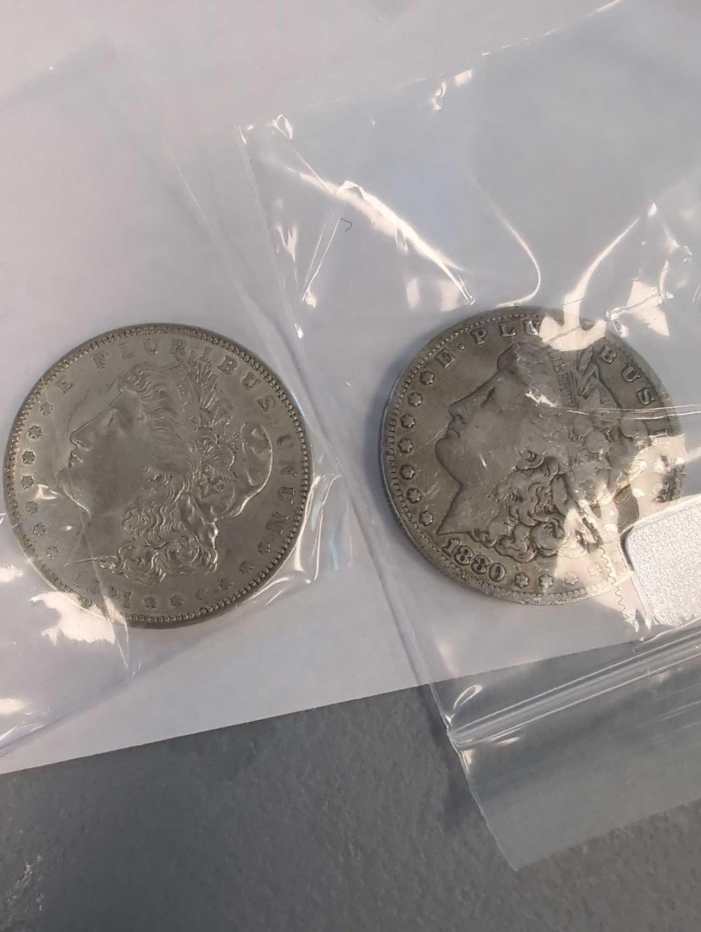 2 Morgan Dollars