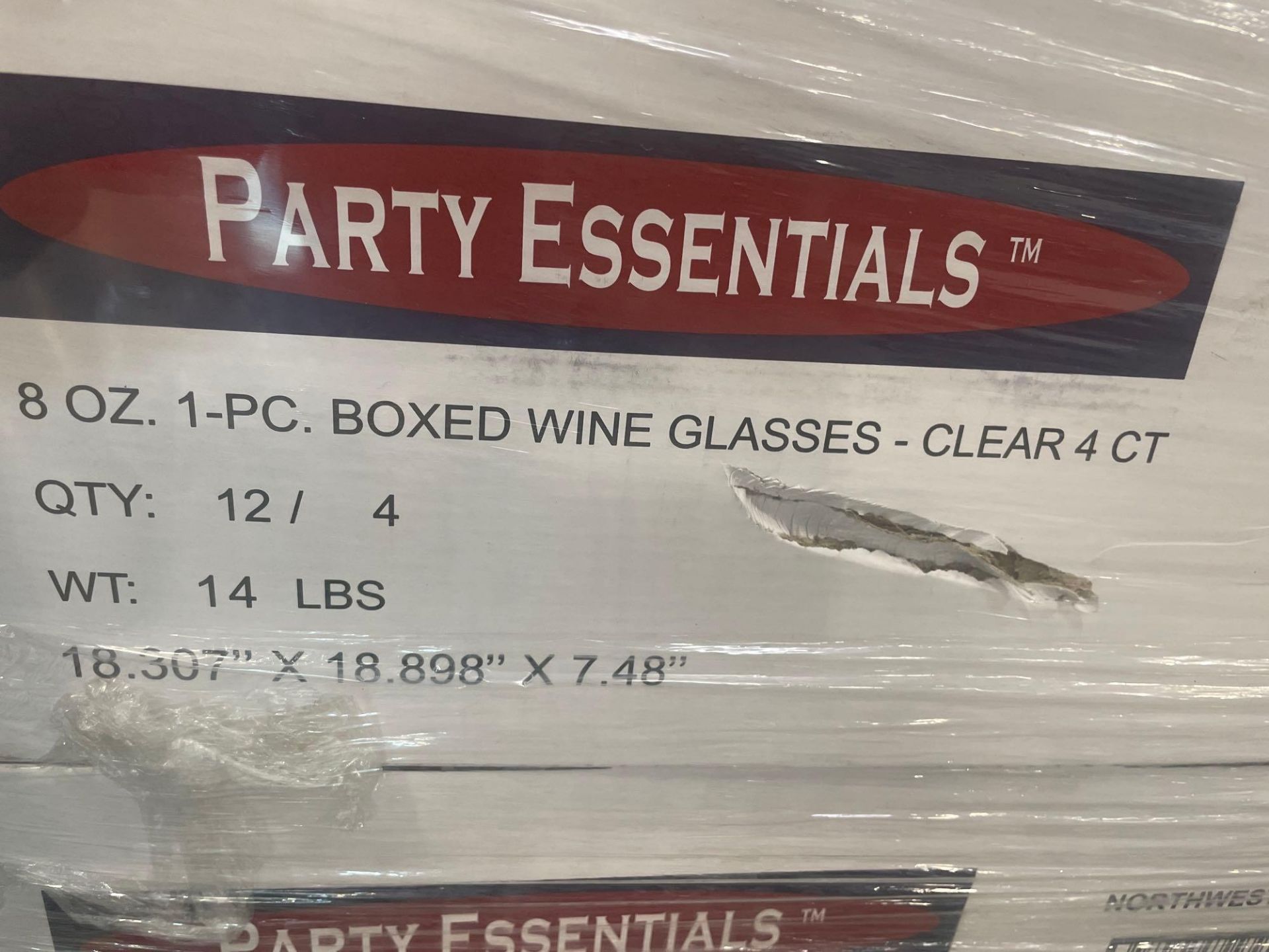 Pallet- Party Essentials Boxed Wine Glasses
