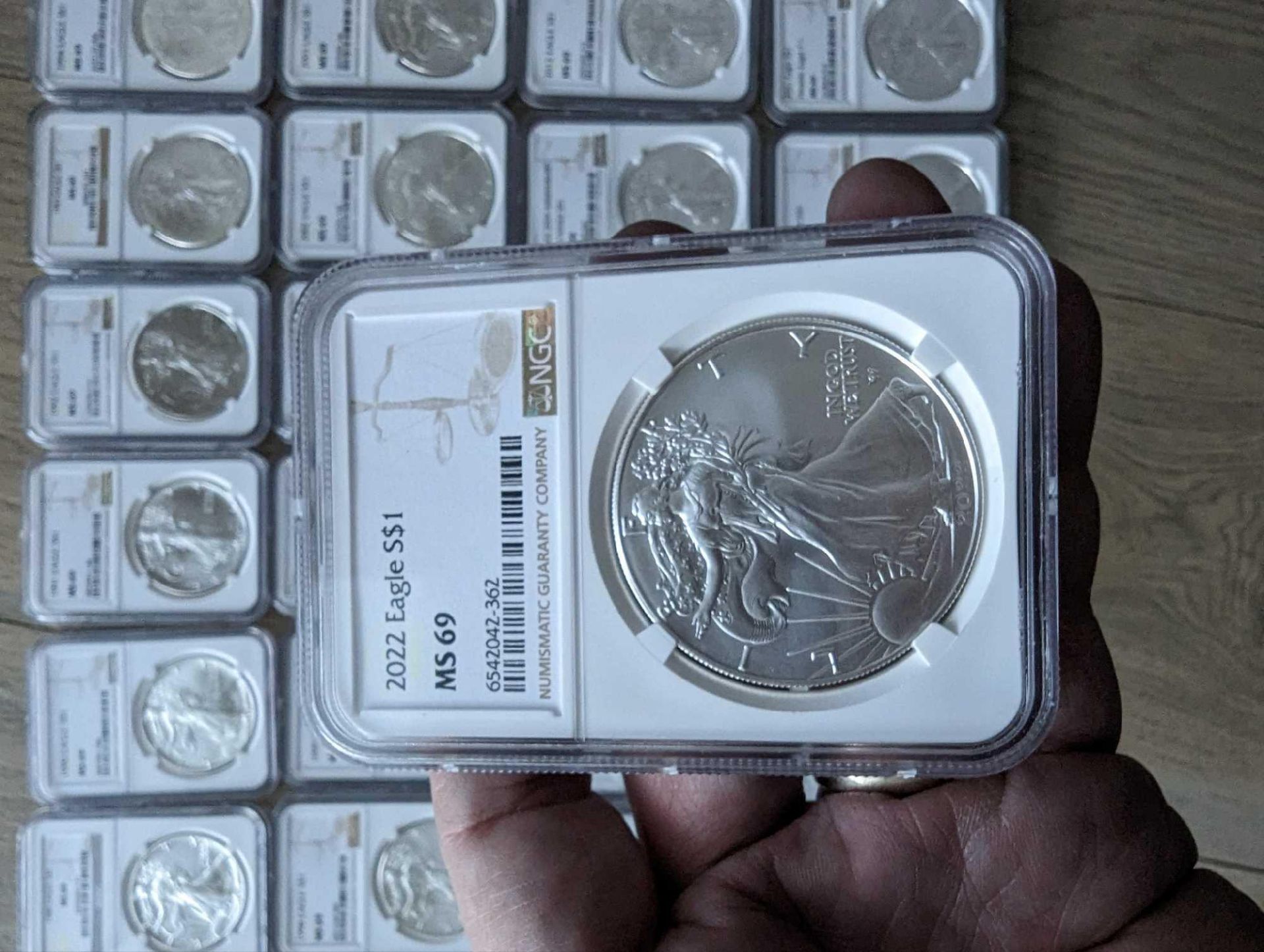 1986 to 2022. complete silver eagle PCGS set in boxes (37 eagles in sequential order) - Image 22 of 22