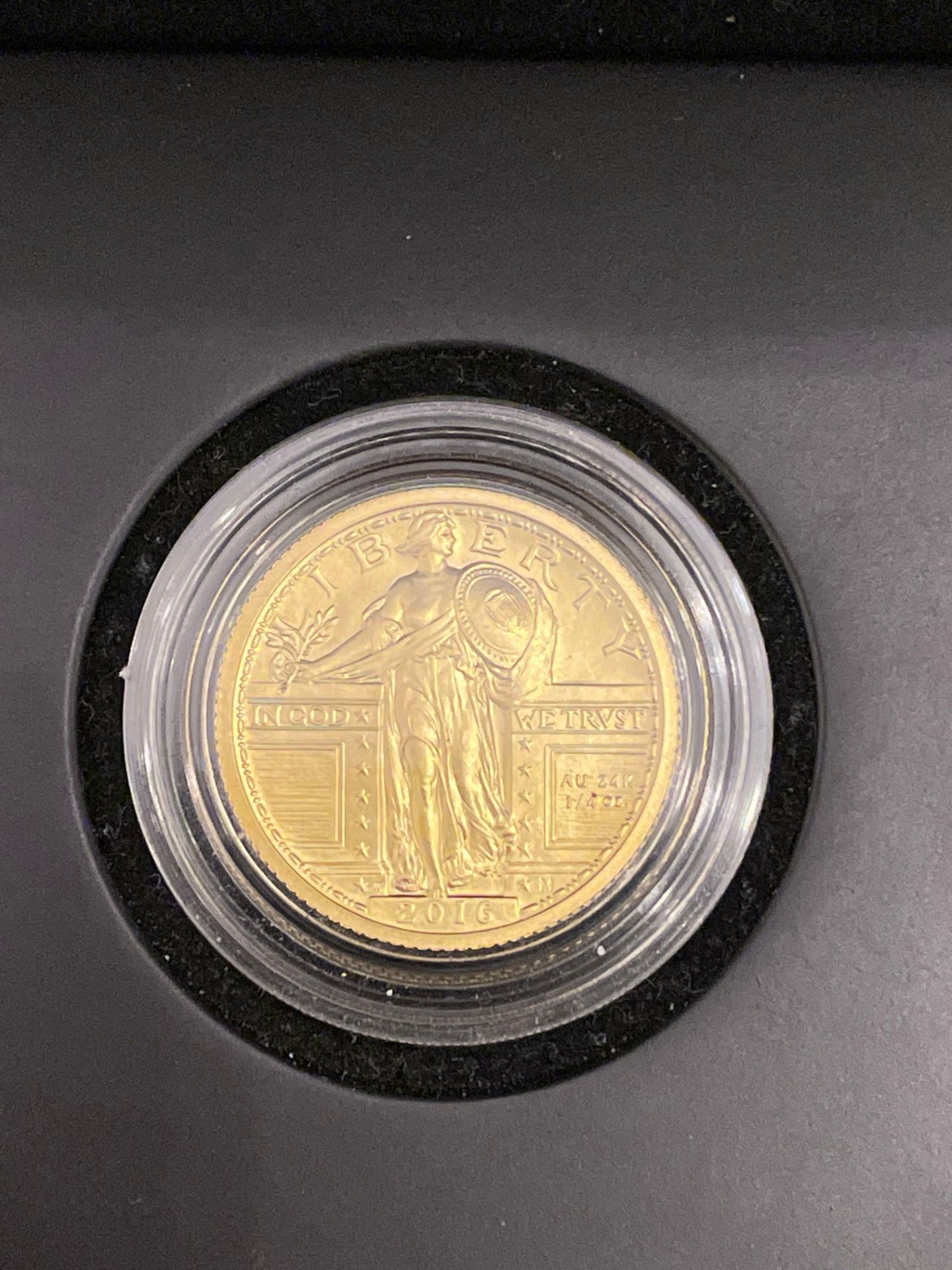 2016-W 1/4 oz Gold Standing Liberty Quarter Centennial - Image 2 of 7