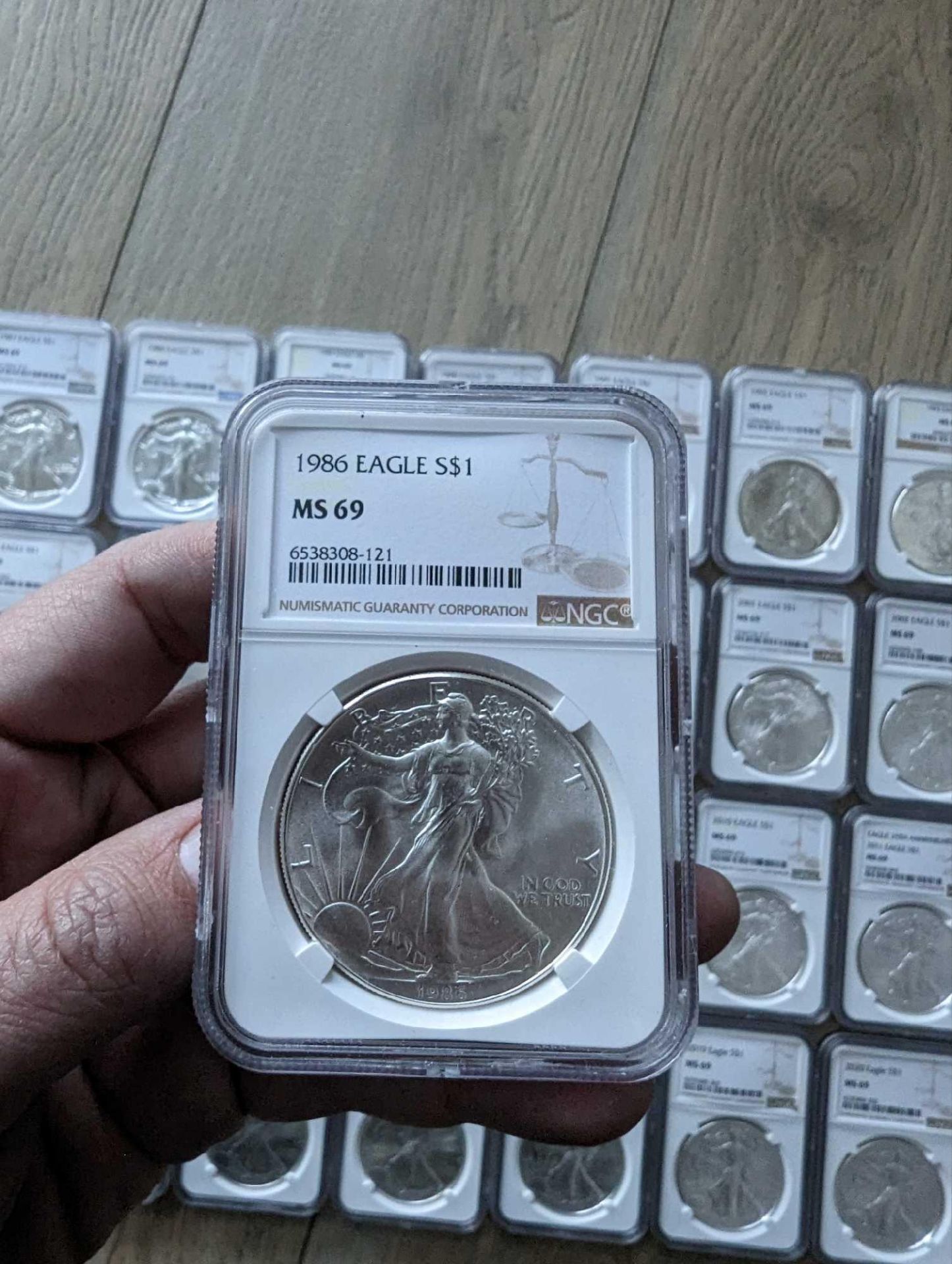 1986 to 2022. complete silver eagle PCGS set in boxes (37 eagles in sequential order) - Image 14 of 22