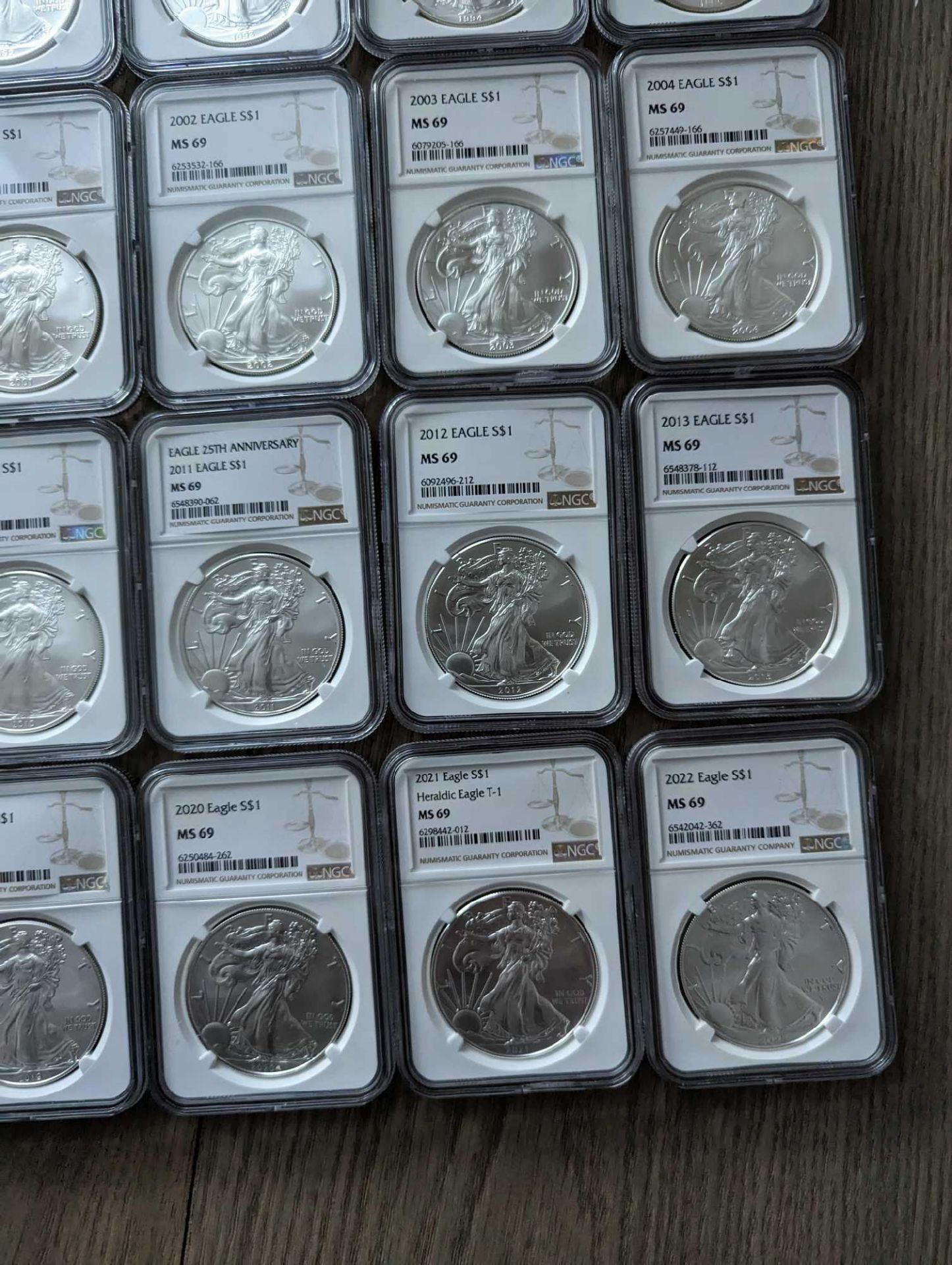 1986 to 2022. complete silver eagle PCGS set in boxes (37 eagles in sequential order) - Image 18 of 22