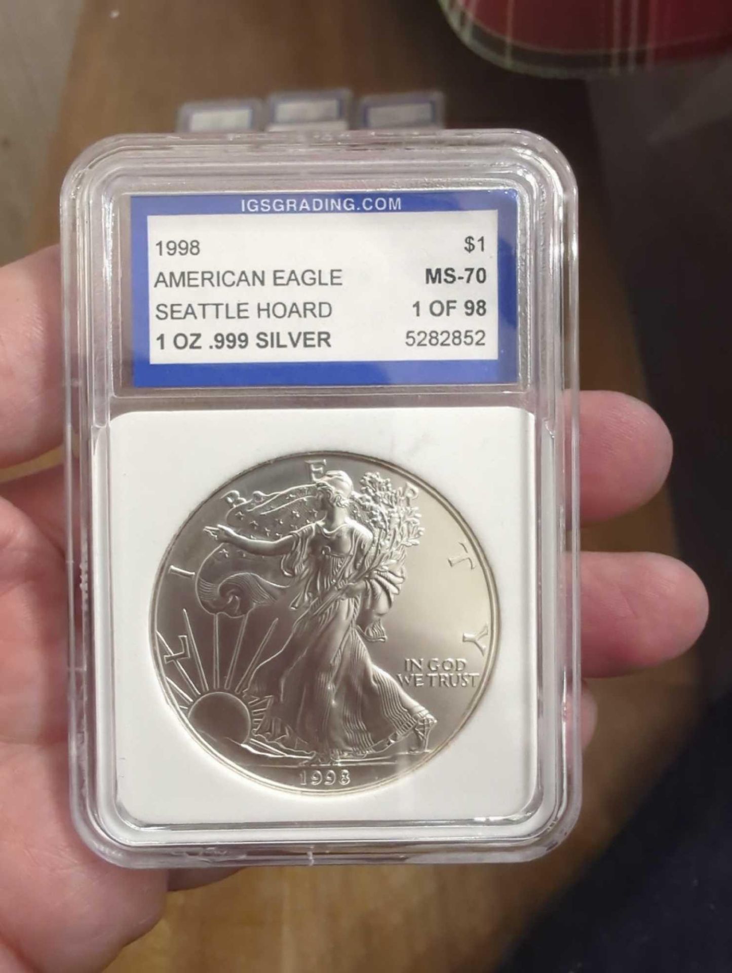 1998 American Silver Eagle MS70