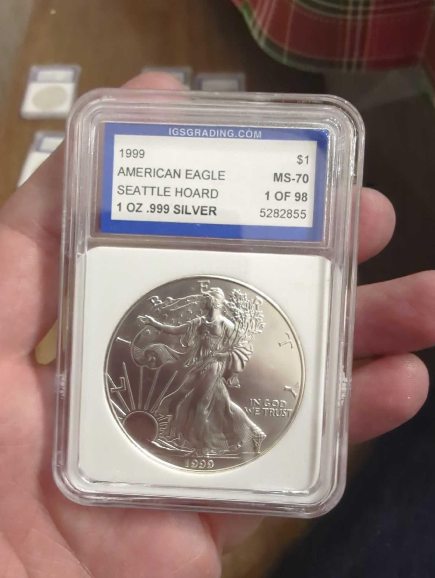 1999 American Silver Eagle MS70