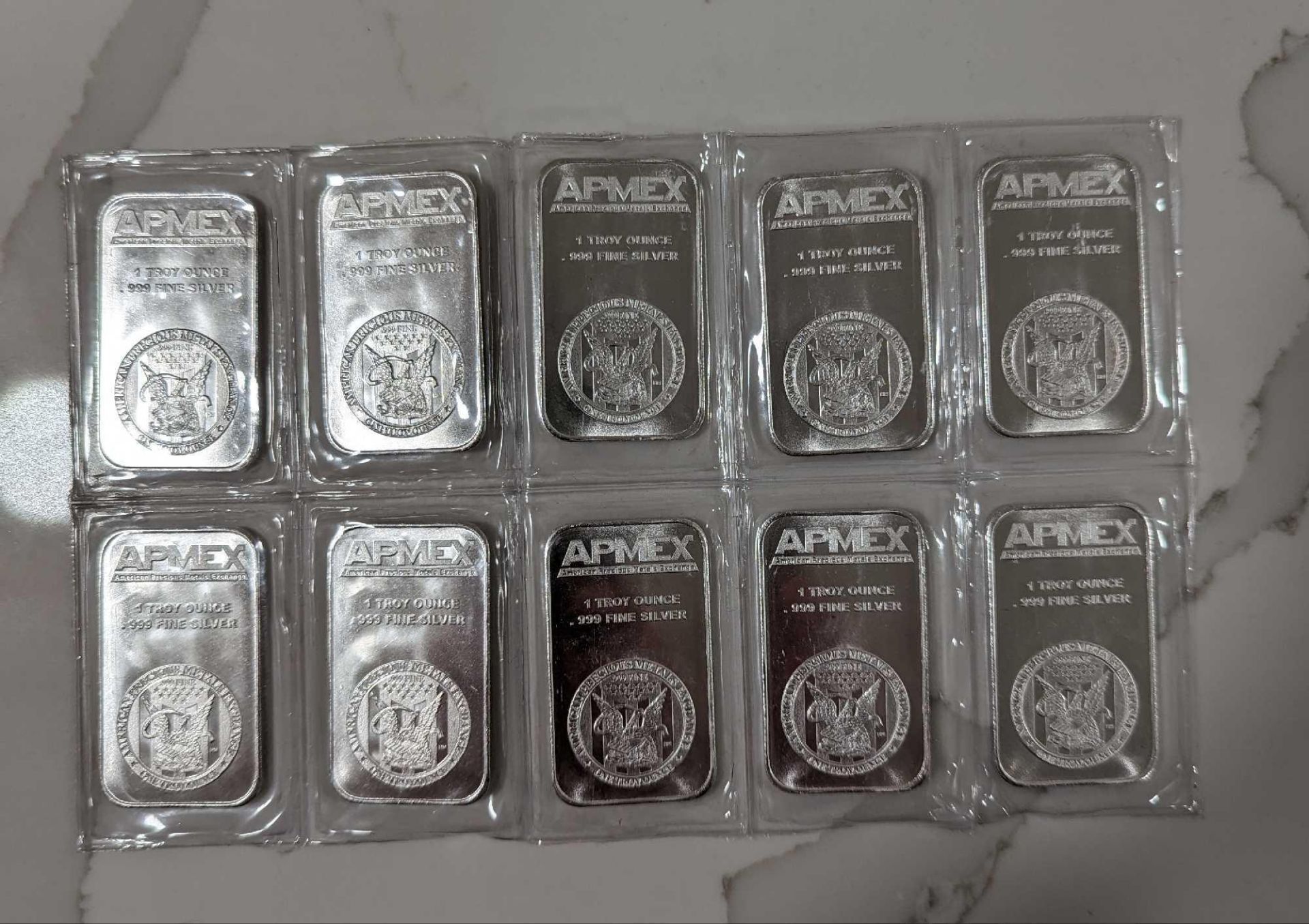 (10) 1 oz apmex silver bars - Image 3 of 4