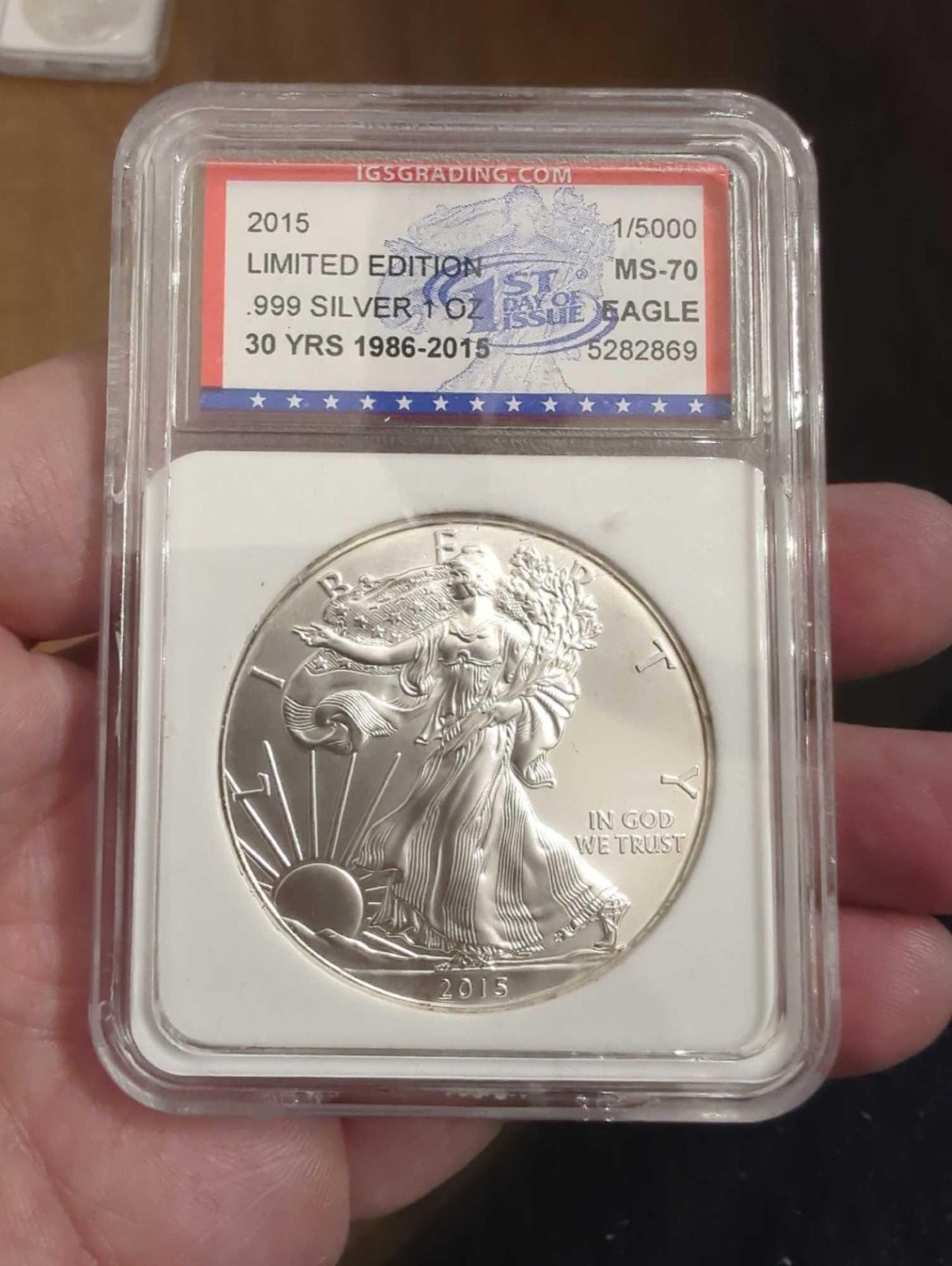 2015 American Silver Eagle MS70