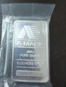 A Mark Vintage 10 oz Silver Bar