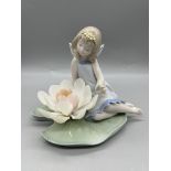 Lladro Figurine Lilypad Love Angel Model 6645 - da