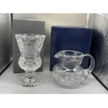 Boxed Waterford Crystal Pedestal Vase Thistle Ball