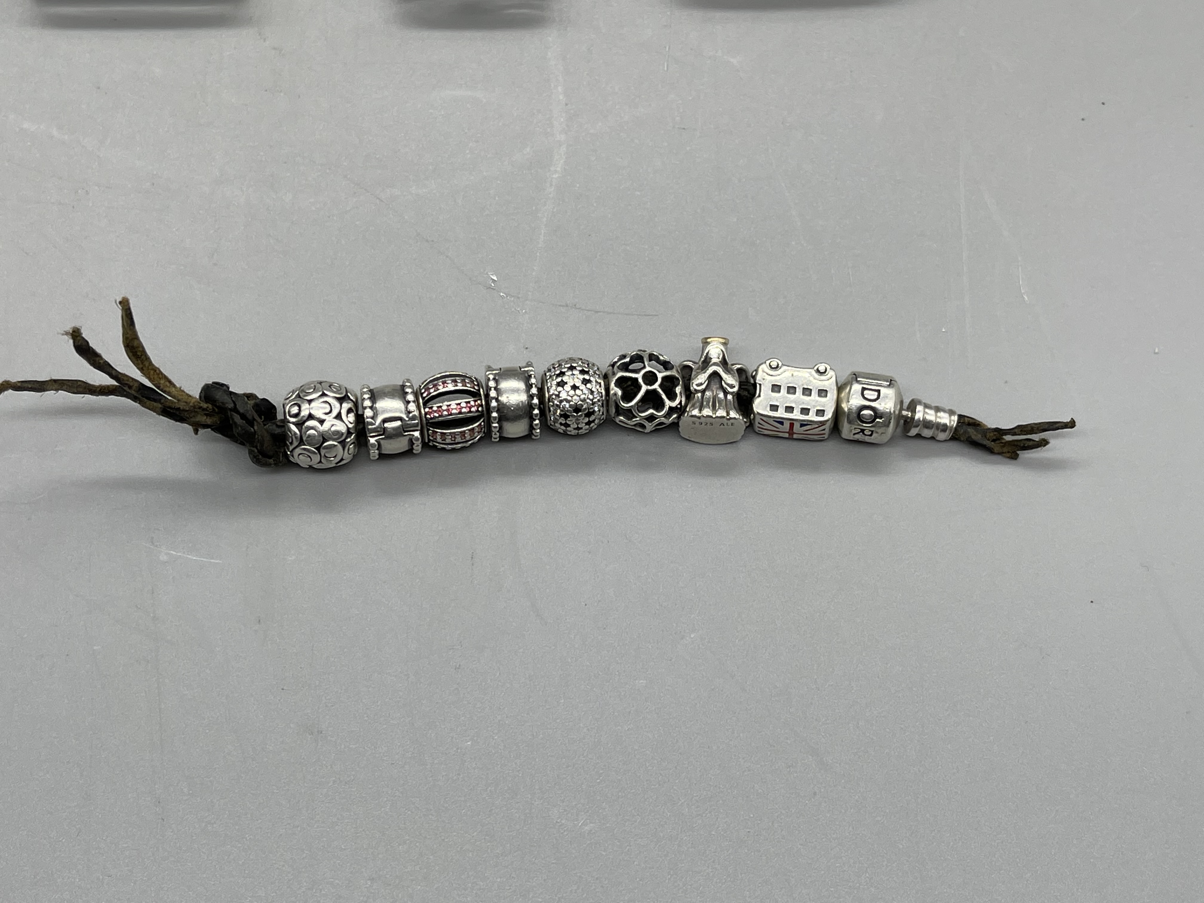 Silver Pandora Bracelet along with Silver Crown an - Image 13 of 13