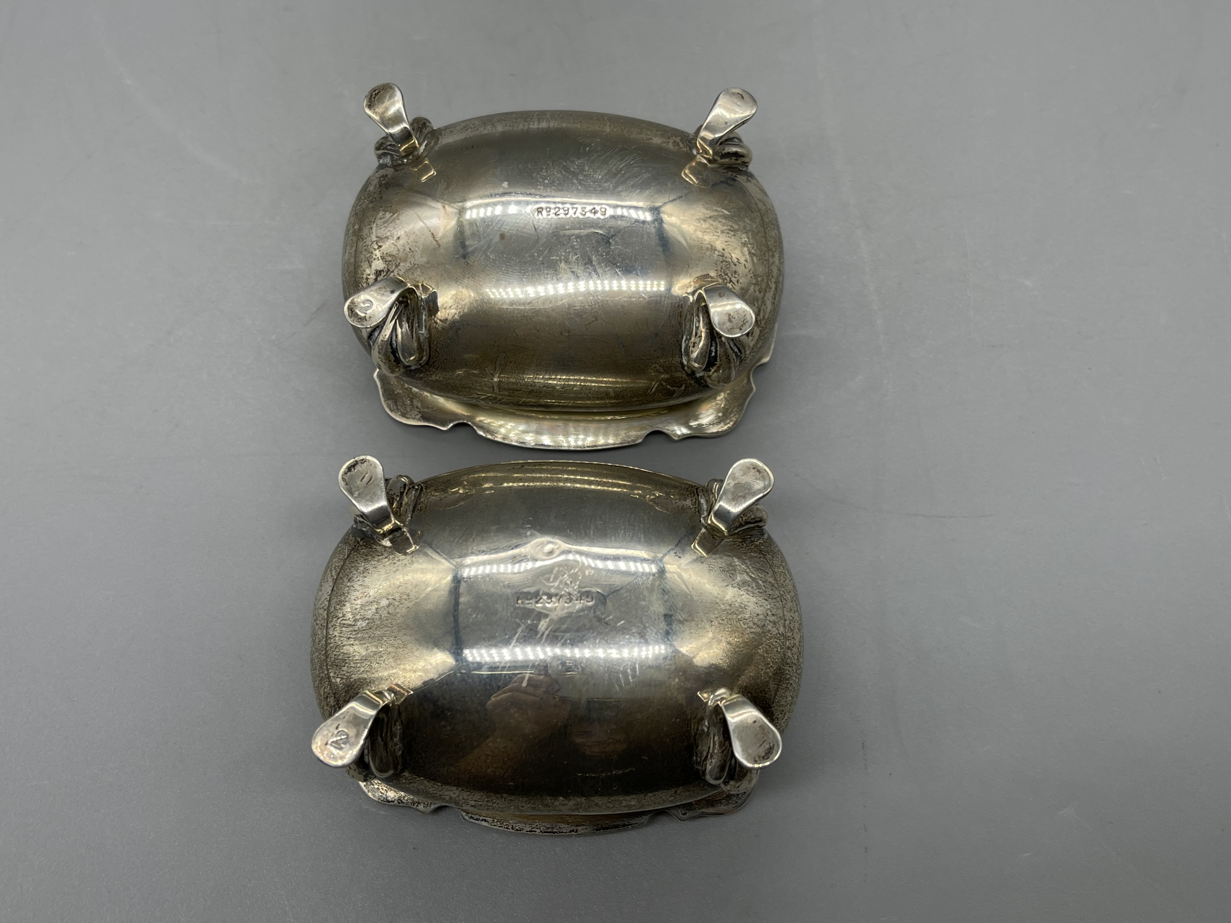 Pair of Solid Silver Hallmarked Mustard Pots. Tota - Image 5 of 7