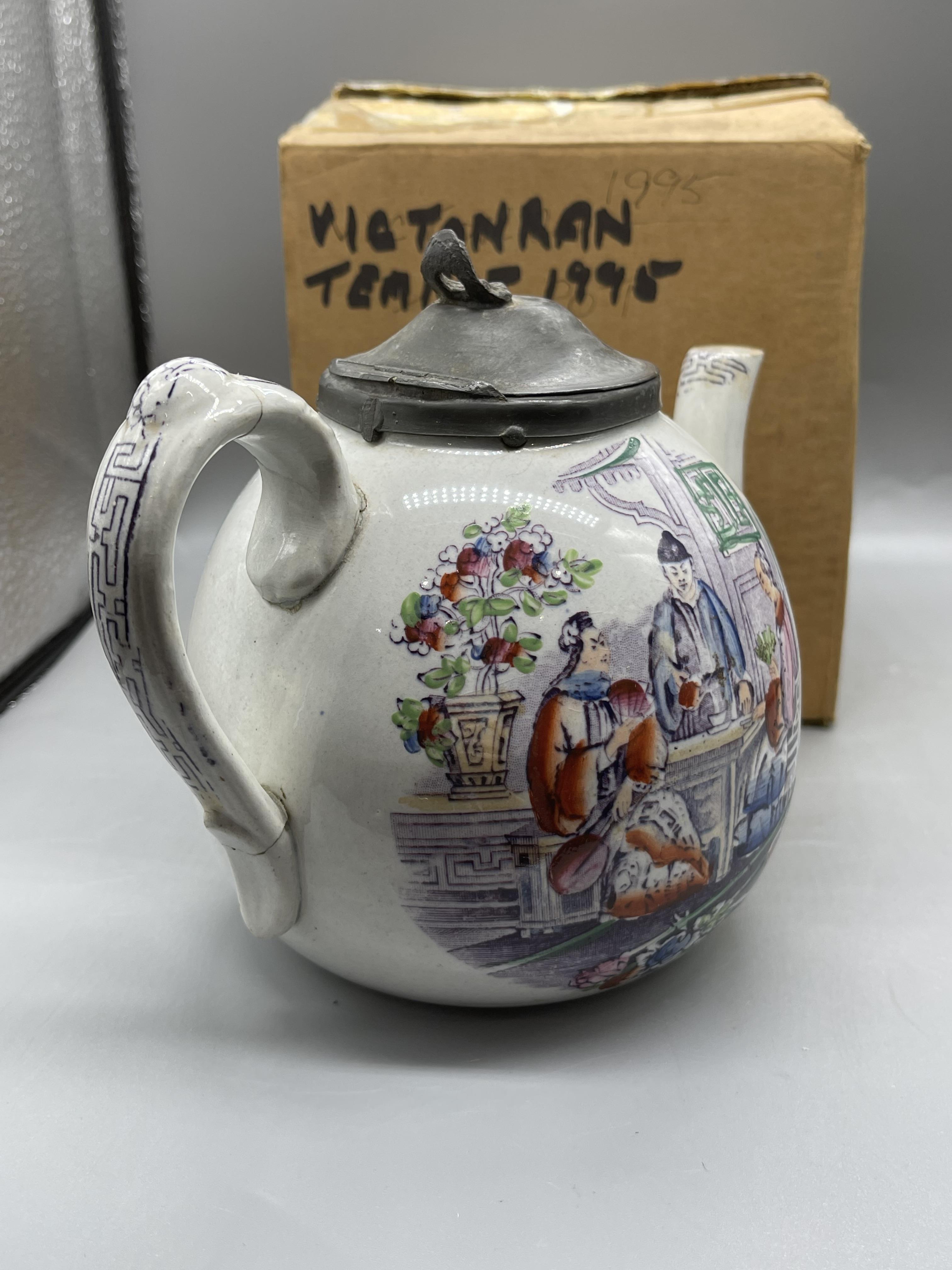 Victorian Teapot Some damages preset as can be see - Image 8 of 14