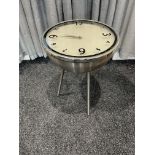 Retro Tri Leg Vintage Chrome Table Clock