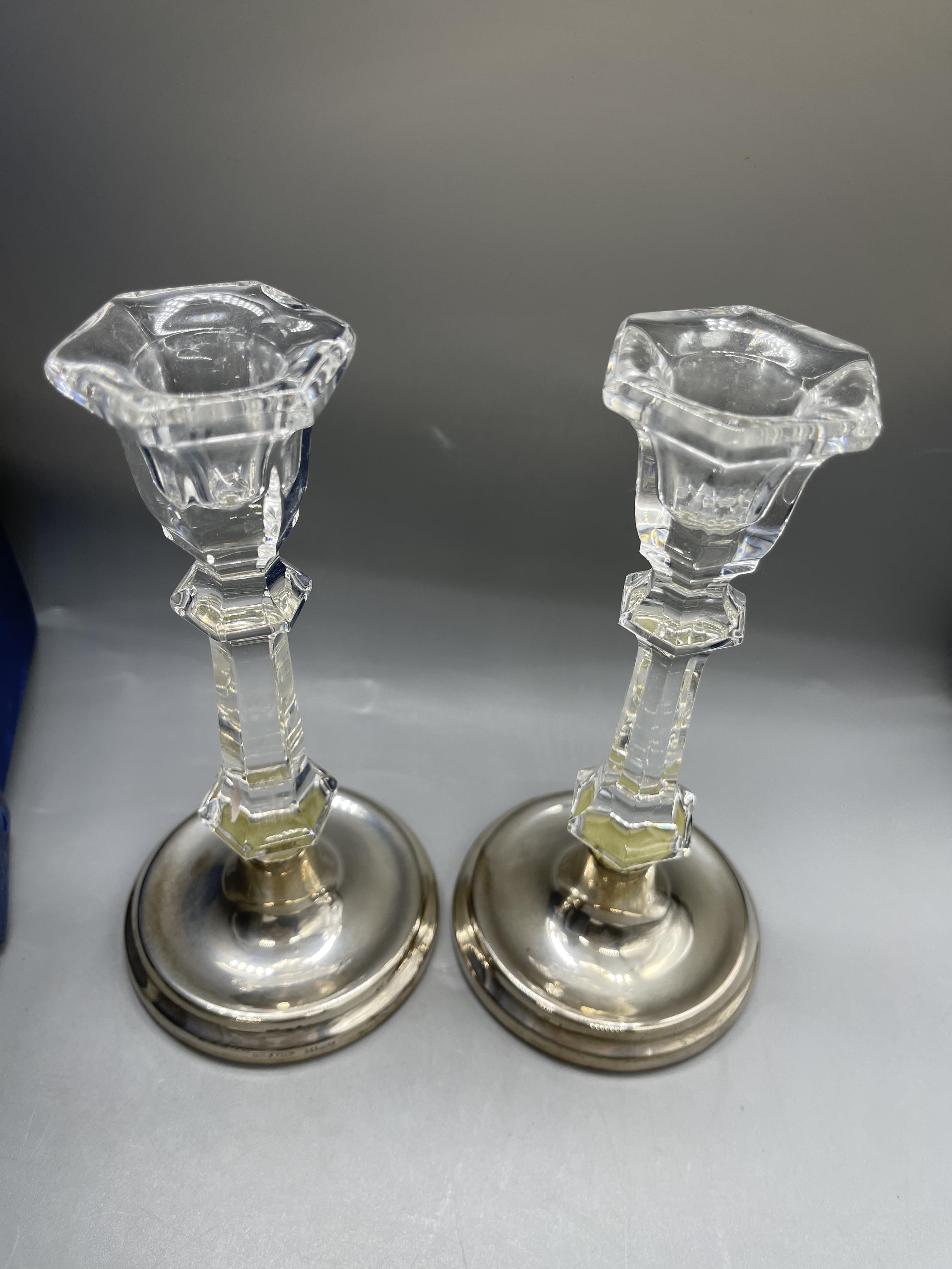 Pair of HM Silver Broadway & Co Candle Sticks. Box - Image 12 of 13