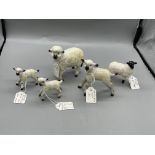 Beswick England Set of Five Sheep All in good cond