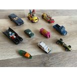 Quantity of vintage playworn vehicles