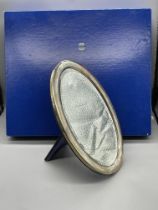 Large Oval Broadway & Co Silver Mirror