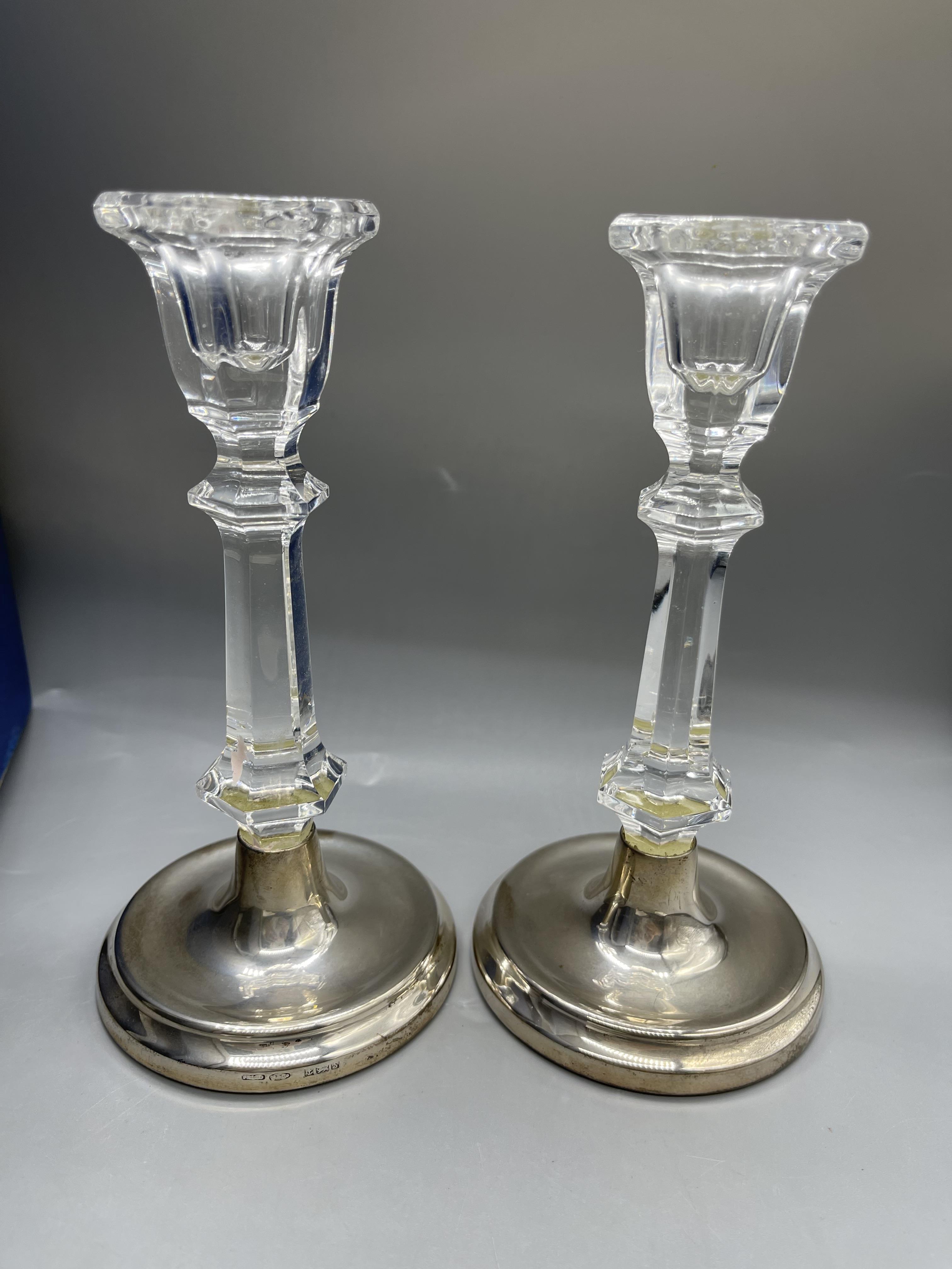 Pair of HM Silver Broadway & Co Candle Sticks. Box - Image 11 of 13