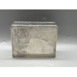 Chinese Hallmarked Solid Silver Cigarette Box, dep