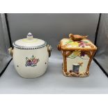 Poole Pottery Biscuit Barrel and Wadeheath Art De