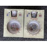 Two Boxed Royal Doulton Bunnykins 2 Piece Plate &