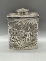 English Hallmarked 1766 Georgian Silver Tea Caddy