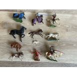 Quantity of toy horses and others