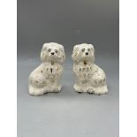 Pair of Staffordshire Spaniel Dog Fifures