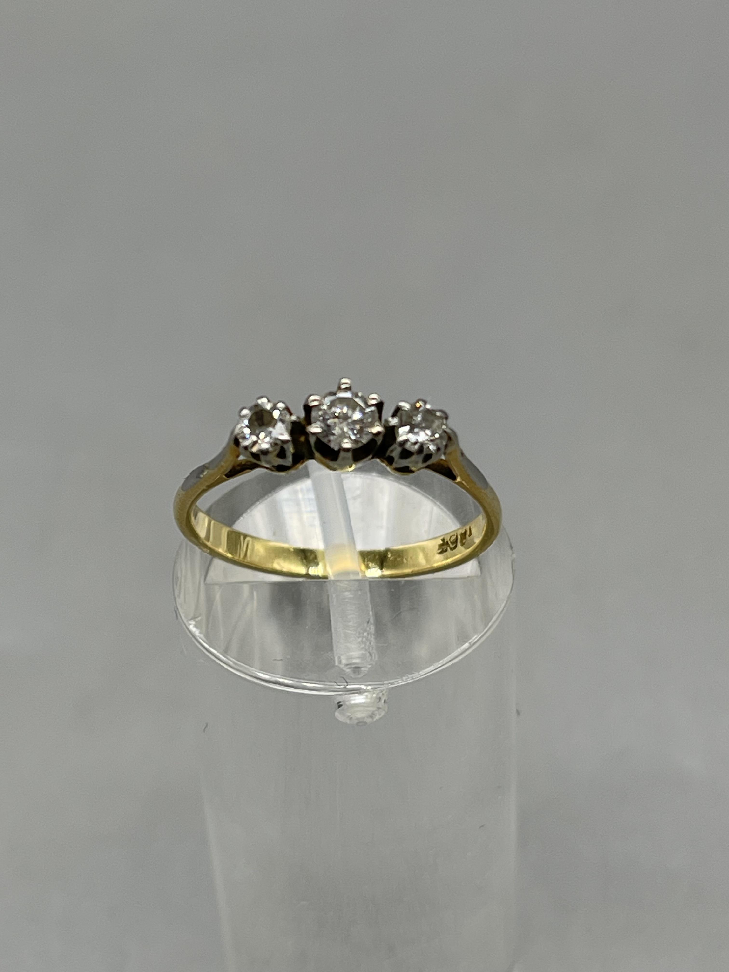 Three Stone Diamond Ring - Image 6 of 8