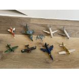 Quantity of assorted vintage aeroplanes