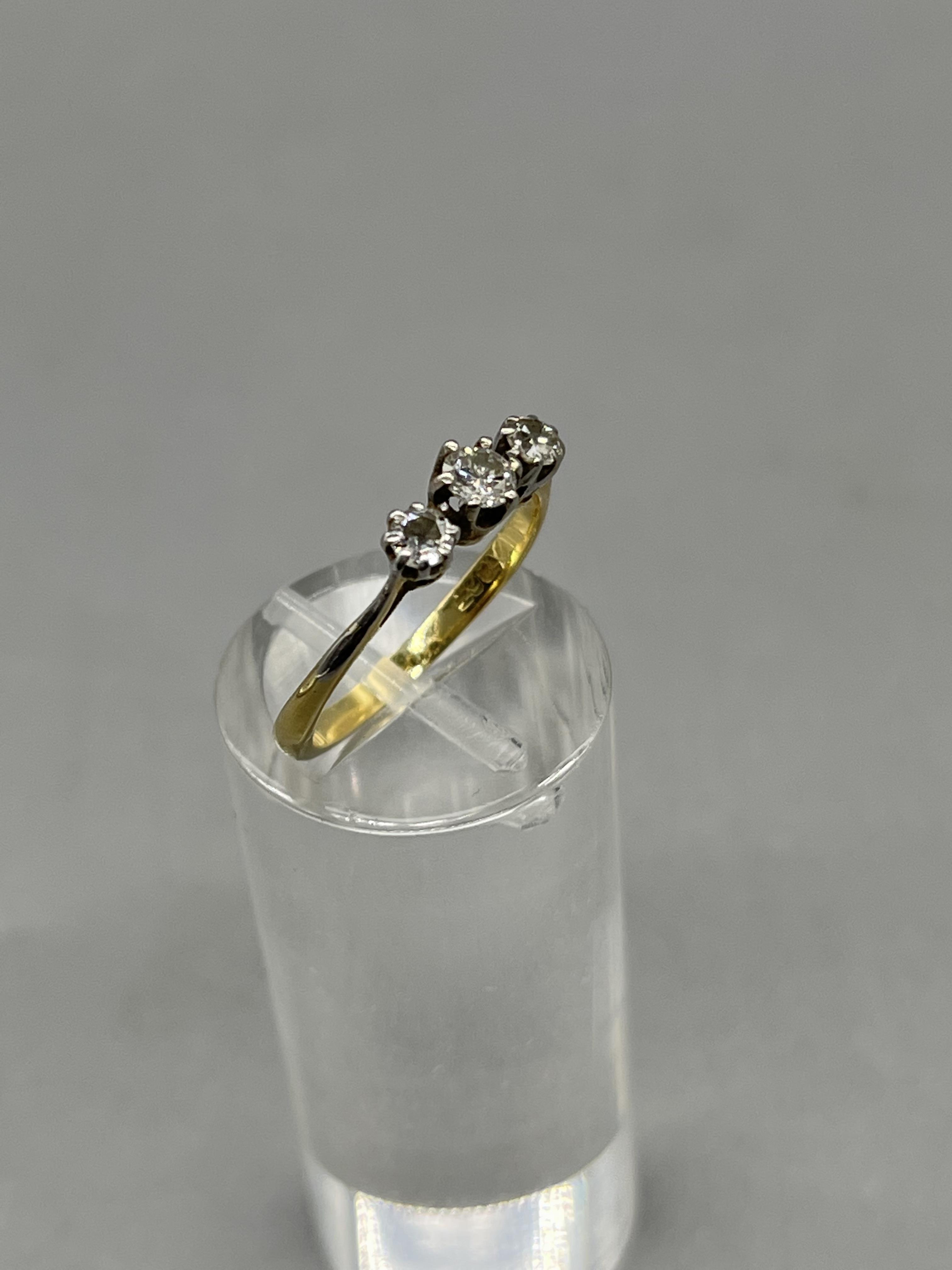 Three Stone Diamond Ring - Image 3 of 8