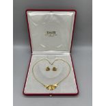 14ct Gold Necklace and Earrings Set