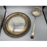 HM Silver Ladle along with EPNS Tray