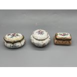 Three Antique Trinket Boxes to include Meissen, Dr