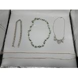 Assorted Necklaces to include Silver, Pearls with
