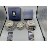 Collection of HM Silver Lidded Pots from Broadway&