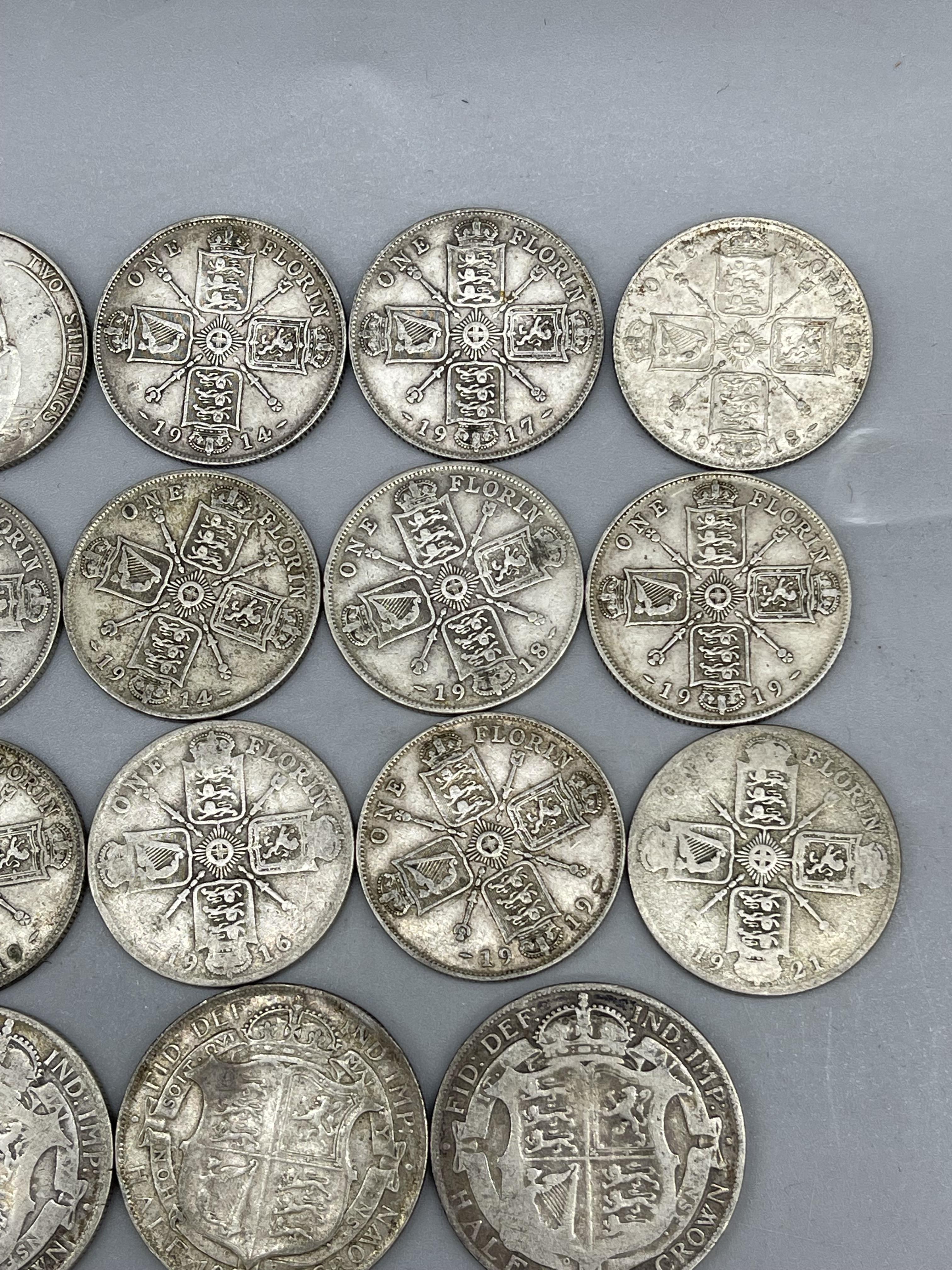 Quantity of Pre-Decimal coins to include Silver Ha - Image 4 of 25